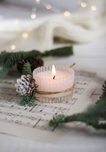candle, holiday, fire Wallpaper 1668x2388