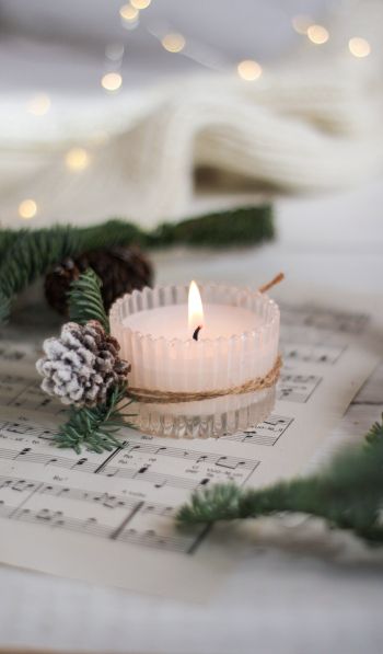 candle, holiday, fire Wallpaper 600x1024