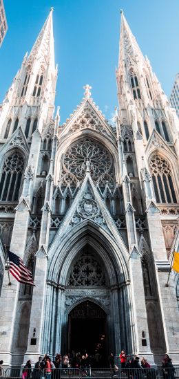 St. Patrick's Cathedral, New York, USA Wallpaper 720x1520