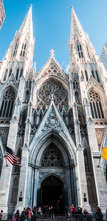 St. Patrick's Cathedral, New York, USA Wallpaper 1440x2960