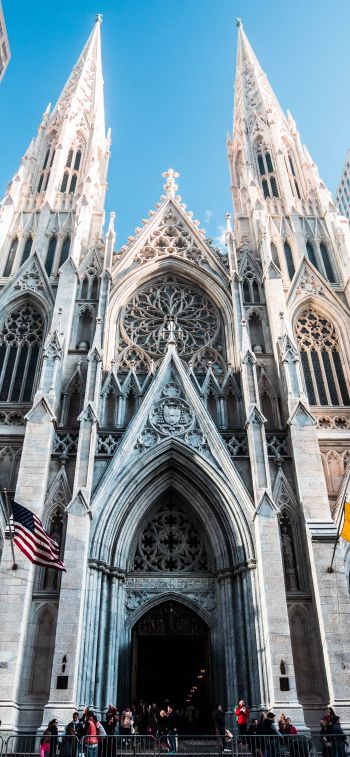St. Patrick's Cathedral, New York, USA Wallpaper 1170x2532