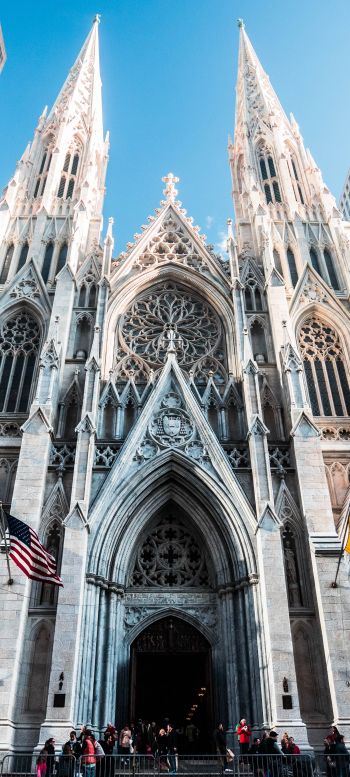 St. Patrick's Cathedral, New York, USA Wallpaper 1080x2400