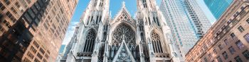 St. Patrick's Cathedral, New York, USA Wallpaper 1590x400