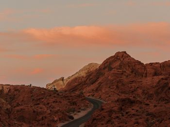 road, mountains, sunrise, morning Wallpaper 1024x768