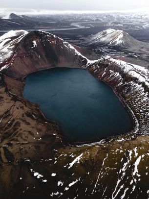 lake, snow, mountains, snow mountains Wallpaper 1668x2224