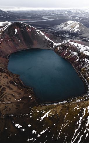 lake, snow, mountains, snow mountains Wallpaper 1752x2800