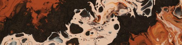 acrylic, paint, divorces, orange, white Wallpaper 1590x400