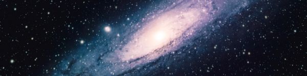 galaxy, space, stars, universe Wallpaper 1590x400