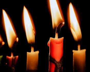 candles, candle, fire, warm, black background Wallpaper 1280x1024