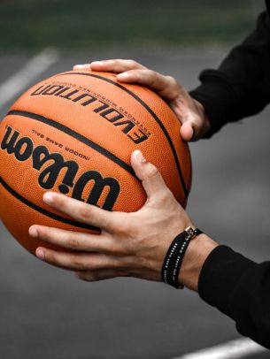 basketball, ball, hands, man, sport Wallpaper 2048x2732