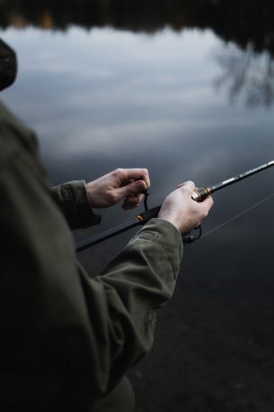 fishing, lake, fishing rod, hobby Wallpaper 4160x6240