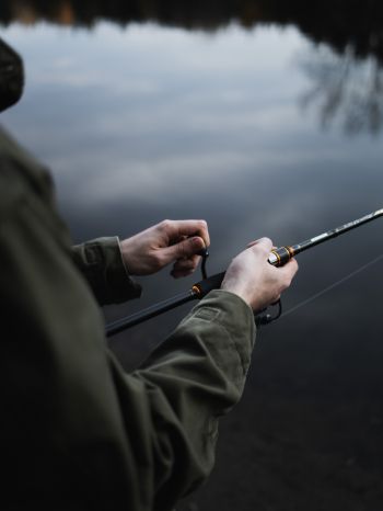 fishing, lake, fishing rod, hobby Wallpaper 1620x2160