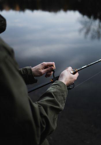 fishing, lake, fishing rod, hobby Wallpaper 1668x2388