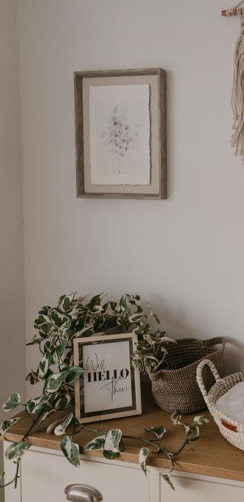 interior, frame, plants, hippie Wallpaper 1080x2220