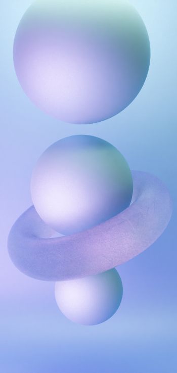 ball, sphere, 3D modeling Wallpaper 1440x3040