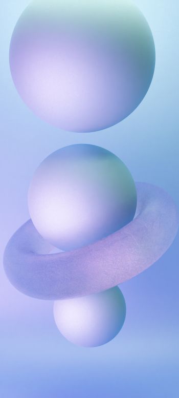 ball, sphere, 3D modeling Wallpaper 1440x3200