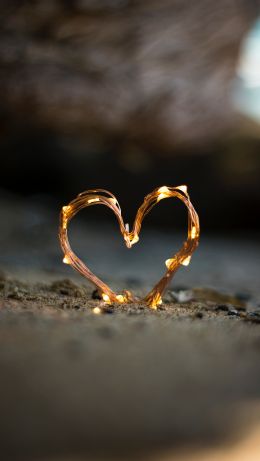 love, heart, lights Wallpaper 640x1136