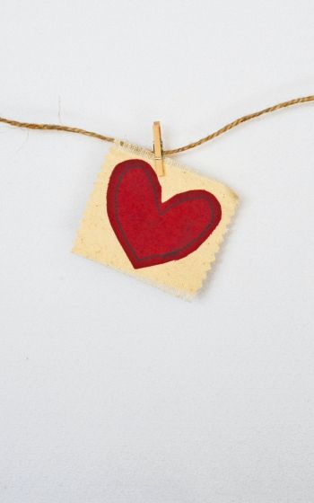 heart, postcard, love, thread, Wallpaper 800x1280