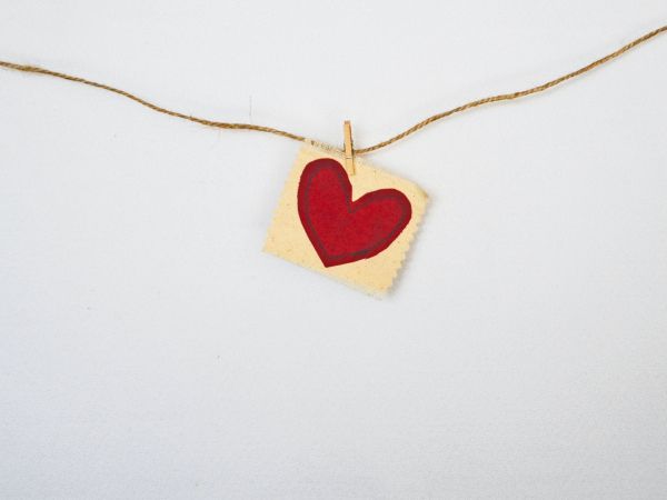 heart, postcard, love, thread, Wallpaper 800x600