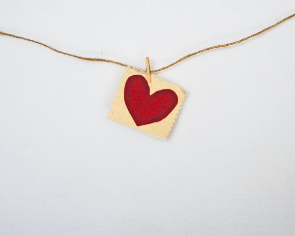 heart, postcard, love, thread, Wallpaper 1280x1024