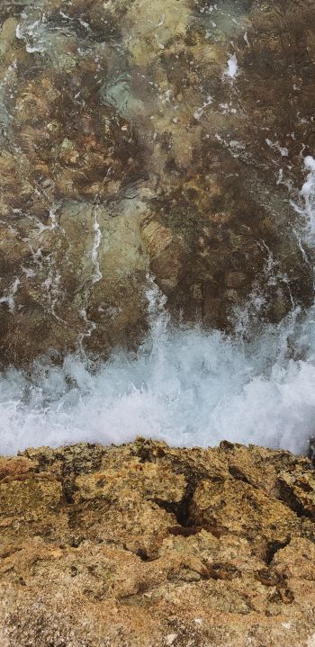 sea, water, splash Wallpaper 1080x2220