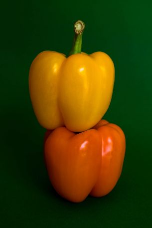 Обои 640x960 желтый перец, овощ
