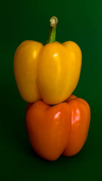 Обои 640x1136 желтый перец, овощ
