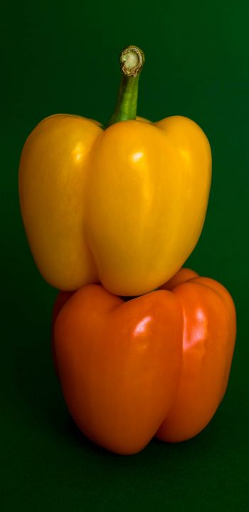 Обои 1080x2220 желтый перец, овощ