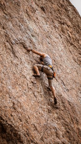 climber, man, mountains Wallpaper 640x1136