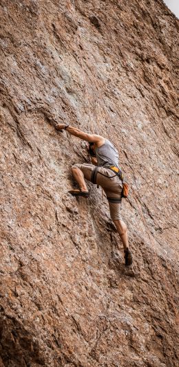 climber, man, mountains Wallpaper 1440x2960