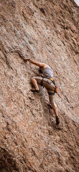climber, man, mountains Wallpaper 1080x2340