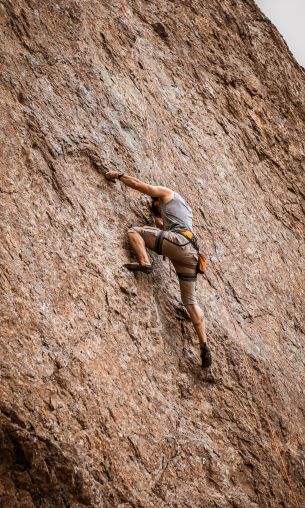 climber, man, mountains Wallpaper 1200x2000