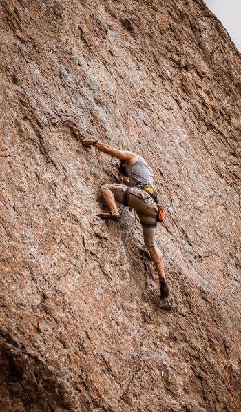 climber, man, mountains Wallpaper 600x1024
