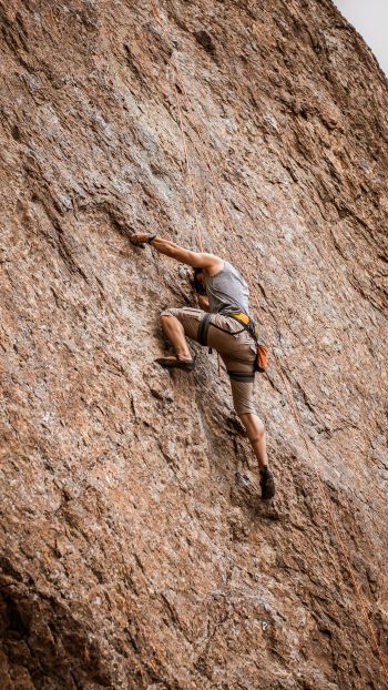 climber, man, mountains Wallpaper 720x1280