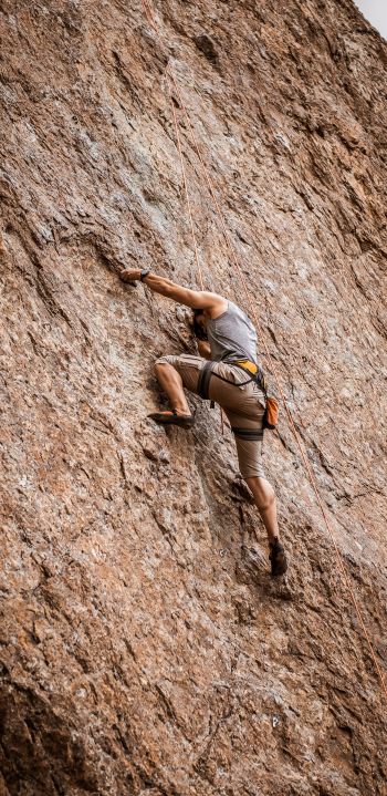 climber, man, mountains Wallpaper 1080x2220