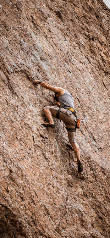 climber, man, mountains Wallpaper 1125x2436