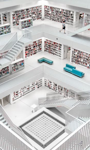Stuttgart City Library, Stuttgart, Germany Wallpaper 1200x2000