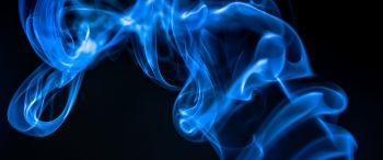 blue smoke, outlines Wallpaper 3440x1440