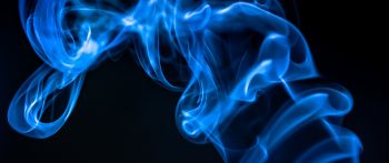 blue smoke, outlines Wallpaper 2560x1080