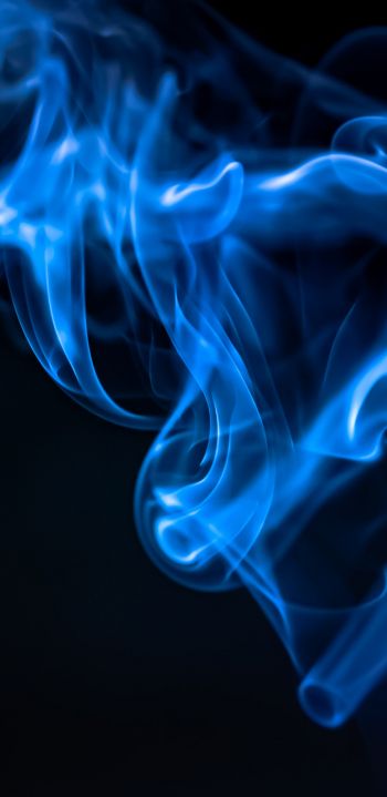 blue smoke, outlines Wallpaper 1080x2220