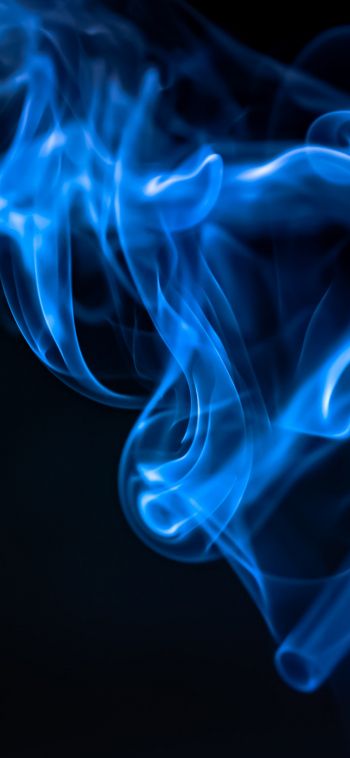 blue smoke, outlines Wallpaper 1080x2340