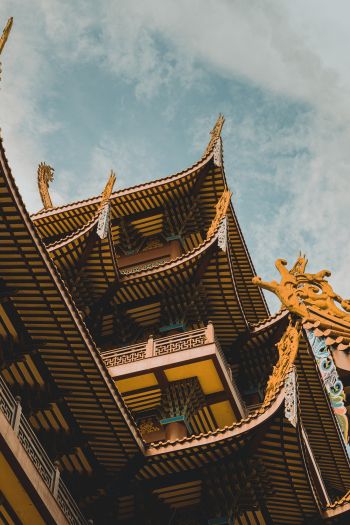 China, Fujian, Fuzhou, temple Sichan Wallpaper 640x960