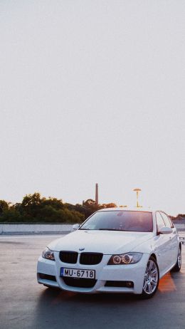 Обои 720x1280 BMW, белая машина