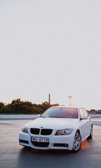 BMW, white car Wallpaper 1200x2000