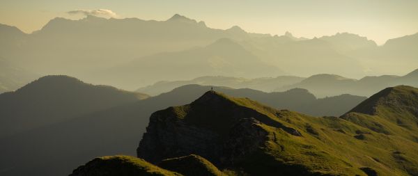 Montagnier, Kur, Switzerland Wallpaper 2560x1080