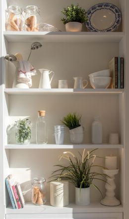 interior, plants, shelf Wallpaper 600x1024