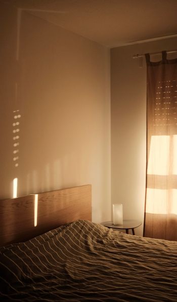 interior, bed, beige Wallpaper 600x1024
