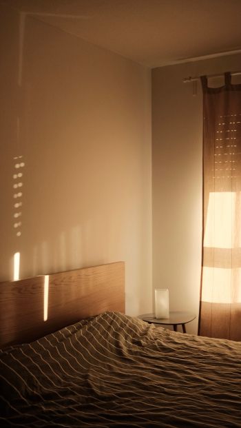 interior, bed, beige Wallpaper 640x1136