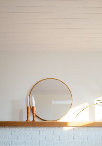 mirror, light, interior Wallpaper 1640x2360