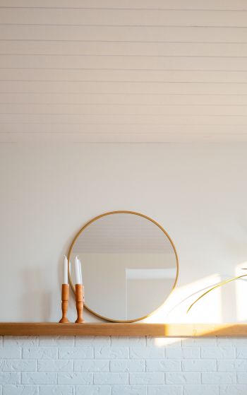 mirror, light, interior Wallpaper 1752x2800